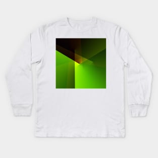 green black texture art Kids Long Sleeve T-Shirt